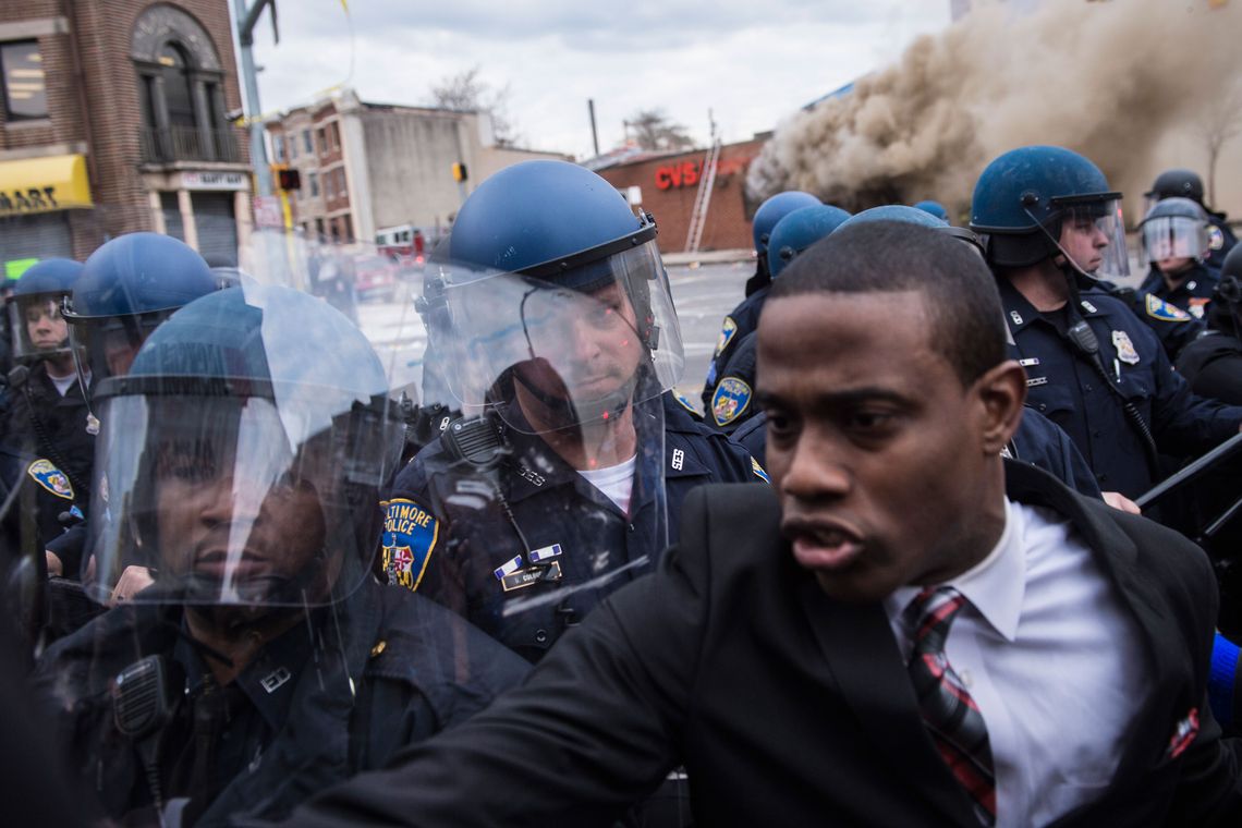 A protest in Baltimore, in 2015. 