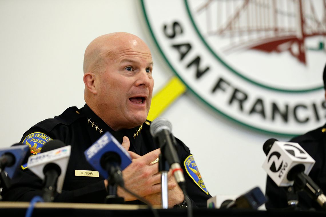 Former San Francisco Police Chief Greg Suhr in April. 