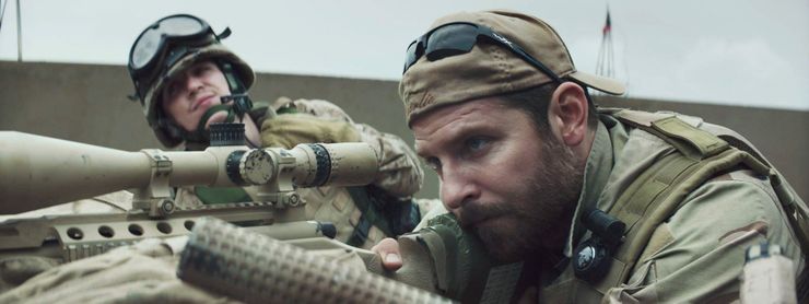 Actor Bradley Cooper as U.S. Navy Seal Chris Kyle in the biopic, “American Sniper.”