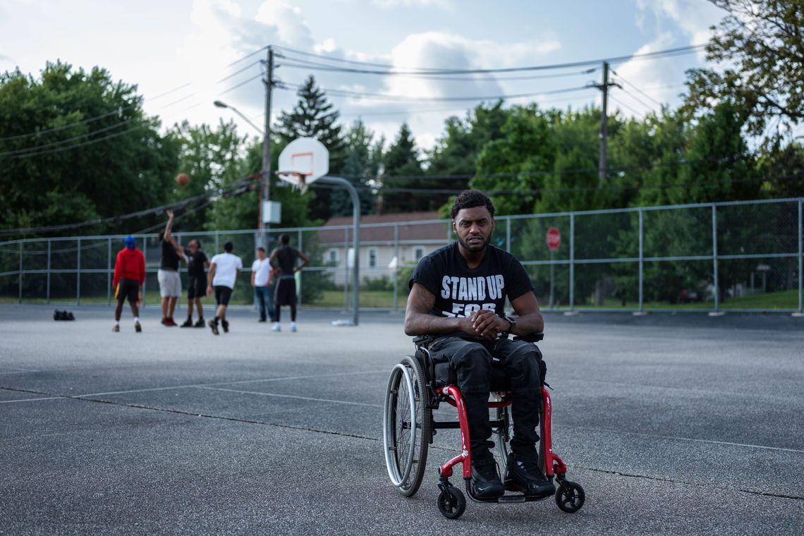 After Antonio Mason was paralyzed from the chest down by a drunk driver, he was denied compensation because he had been convicted in juvenile court of drug trafficking when he was 16. 