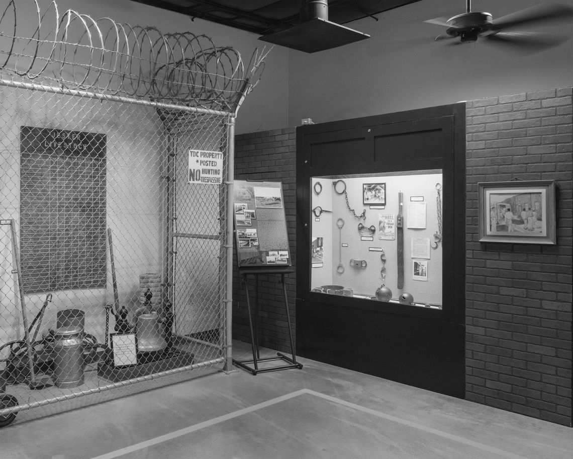 An exhibit detailing the history of incarceration at the Texas Prison Museum. 