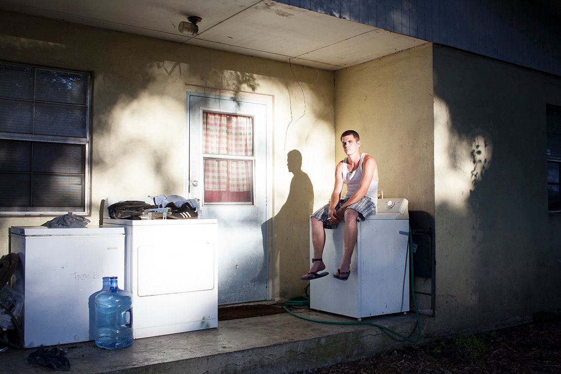 Doug outside his home. “After I got into trouble I became homeless and couldn’t get a job so I lived 2,500 feet into the woods.”
