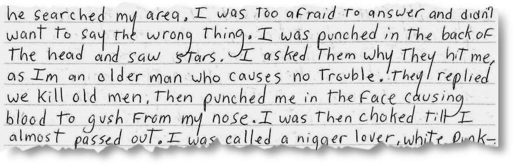 Following the angry rampage, inmates said that supervisors warned them to keep quiet about what had occurred. But inmates wrote letters describing their experiences and family members conveyed them to a lawyer. 