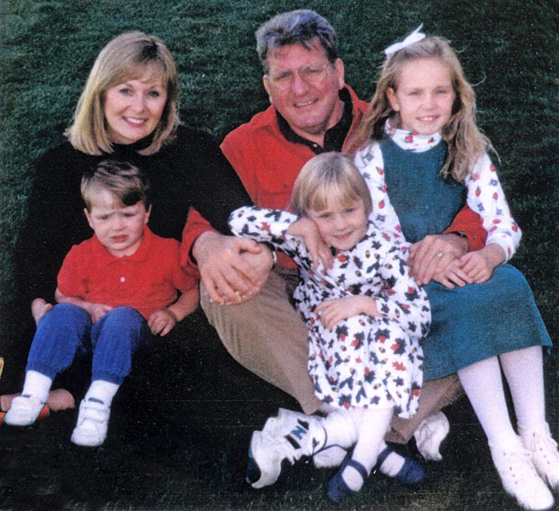 Nolan with his family during a visit at a federal prison camp near San Francisco. 
