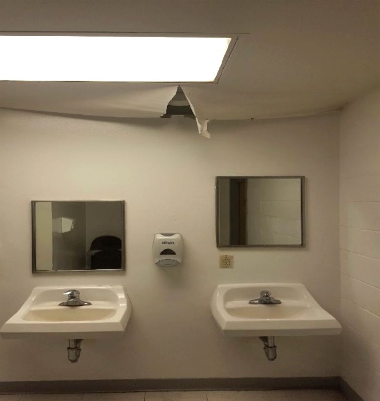 Photos from an internal Management & Training Corporation (MTC) audit showed the crumbling interiors of Wilkinson County Correctional Facility in Woodville, Miss.