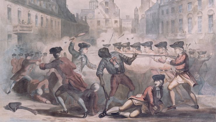 Crispus Attucks was killed by British soldiers during the Boston Massacre in 1770. Soldiers were acquitted of murder charges on grounds similar to the feared-for-their-life defense invoked in police shooting trials today.