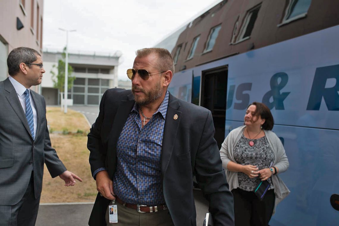 Gregg Marcantel arrives at Heidering Prison, near Berlin, during a five-day tour of German prisons in June. 