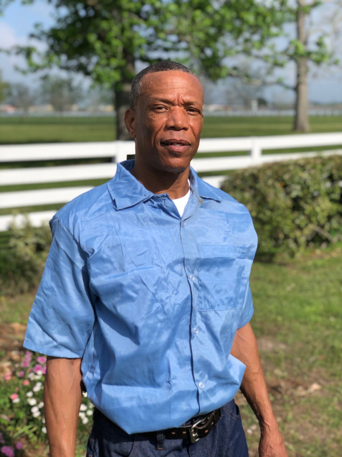 Craig Rixner, moments after he was released from Elayn Hunt Correctional Center in St. Gabriel, Louisiana, in March.  