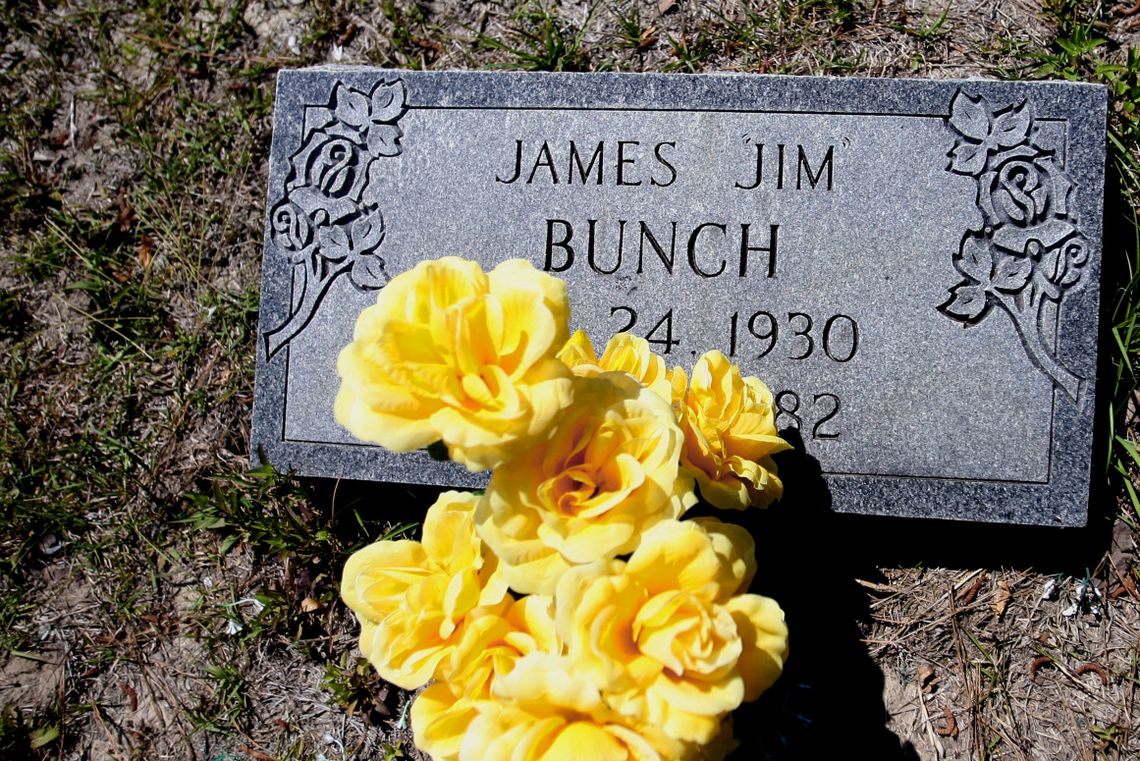 James Bunch’s gravesite in Bonneau, S.C.