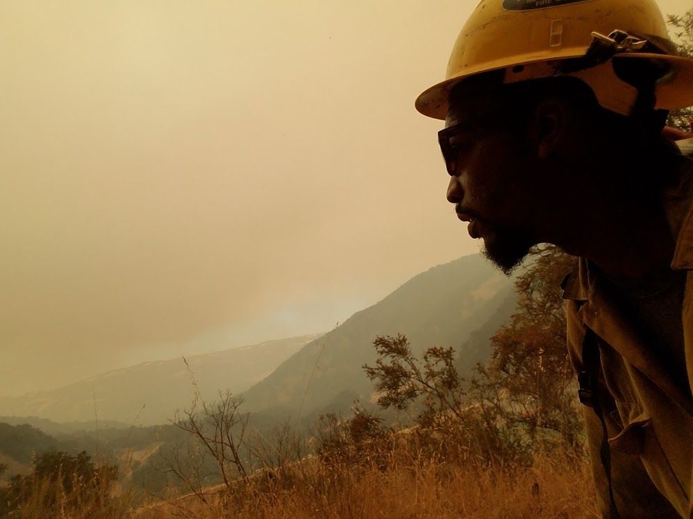 Brandon Smith worked as a crew supervisor trainee at the Soberanes Fire in Carmel, California, in Aug 2016.
