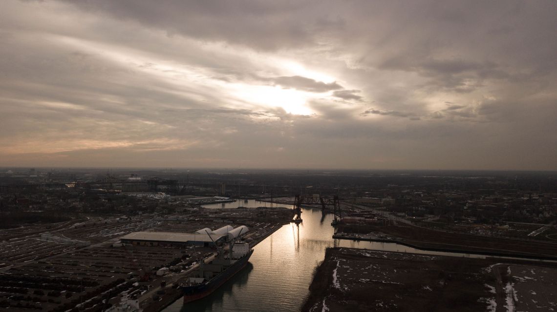 An aerial view of Chicago’s South side.