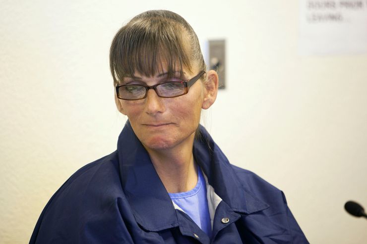 Michelle-Lael Norsworthy after being granted parole at Mule Creek State Prison in May 21, 2015 in Ione, Ca.