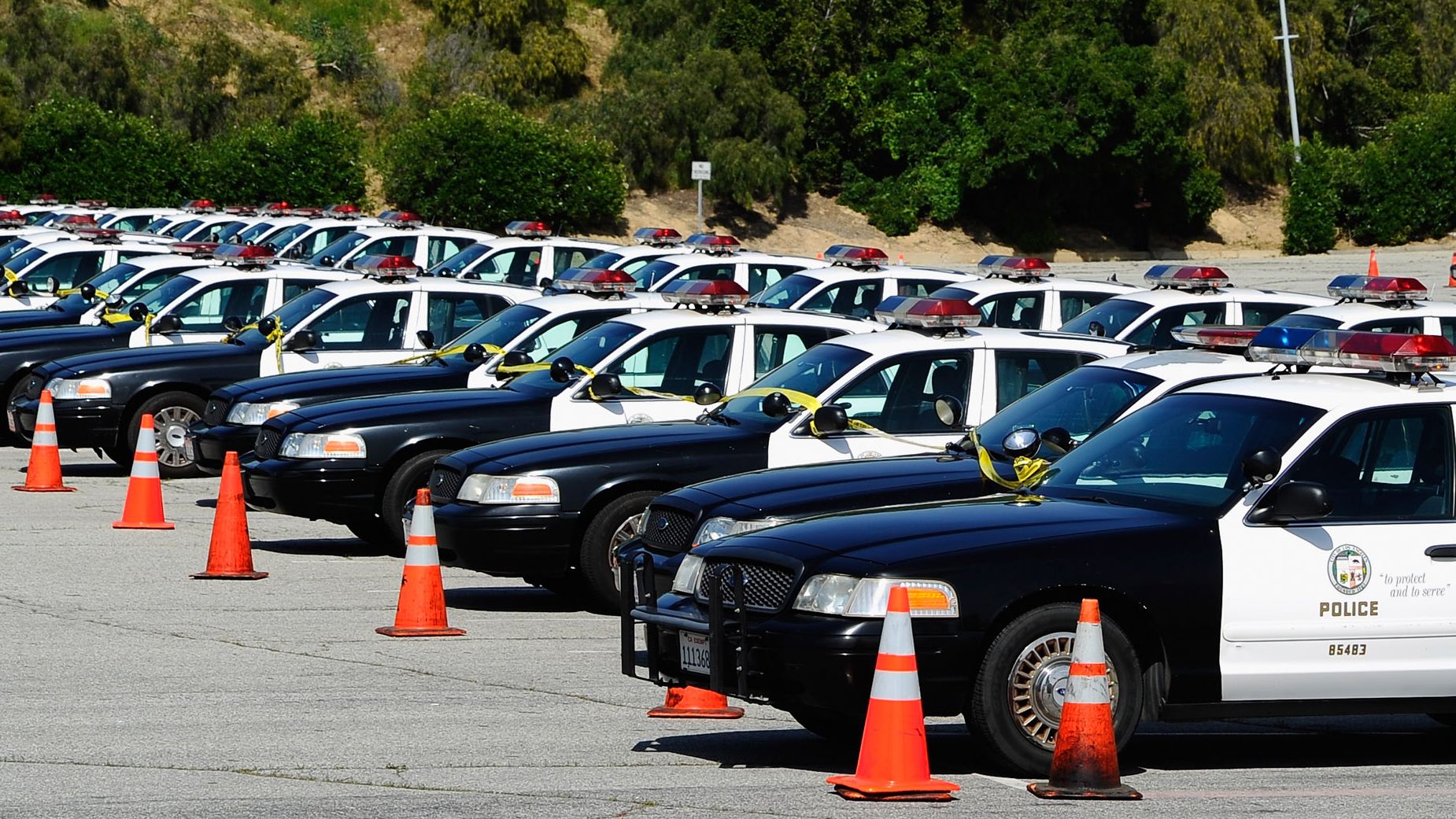 Police cars in Los Angeles in April 2011. California is among the states which have enacted new laws requiring state and local police agencies to collect and report stop and search information.