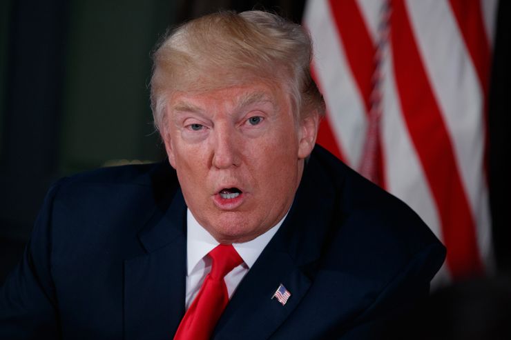 President Donald Trump speaks during a briefing on the opioid crisis in August 2017, at the Trump National Golf Club in Bedminster, N.J. 