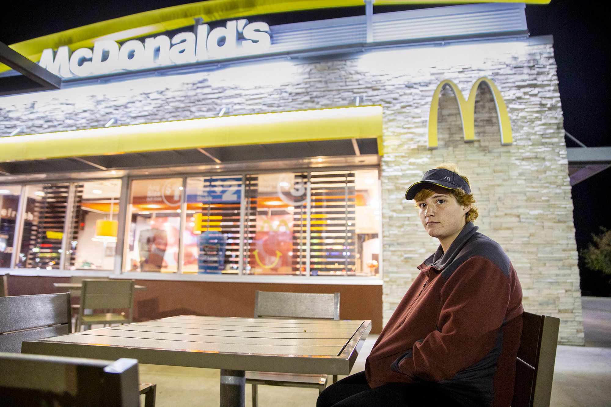 After finishing her shift at McDonald’s, Kelly Phillips waits for a Mississippi Department of Corrections van to take her back to the Flowood Restitution Center, where Phillips was sentenced by a judge in 2018 to pay off nearly $3,000 in debts from a shoplifting charge.