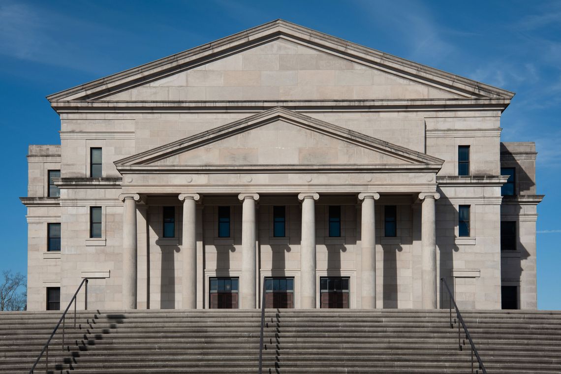 The Mississippi State Supreme Court building in Jackson. 