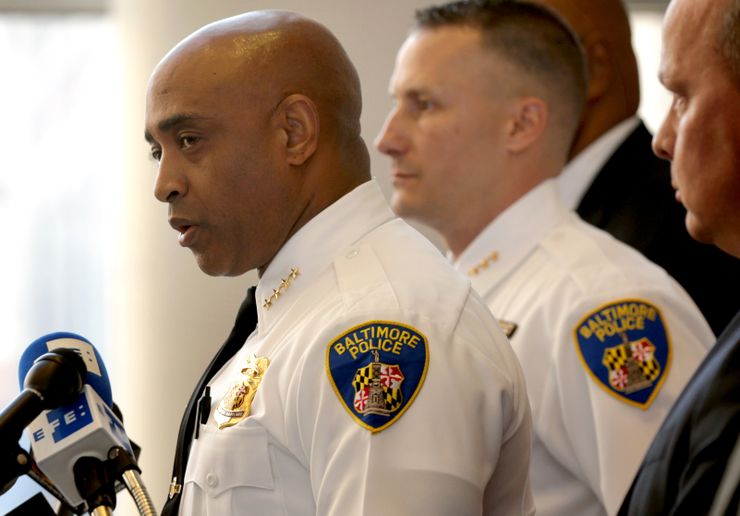 Baltimore Police Commissioner Anthony Batts during a press conference on April 25 on the death of Freddie Gray.