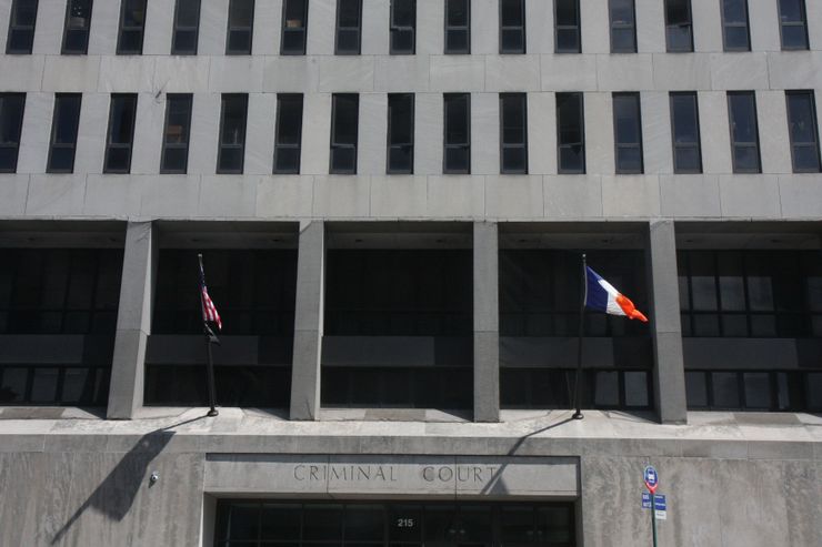 Bronx Criminal Court on 161st Street in New York City. 