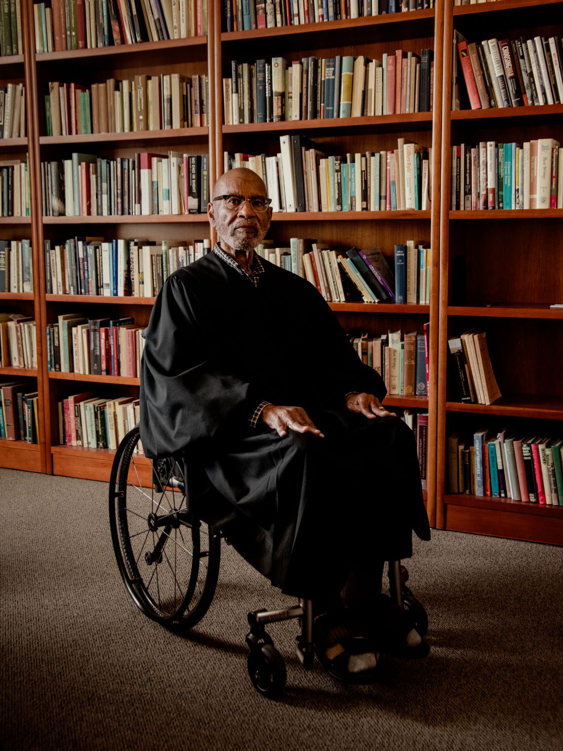 Judge Thelton Henderson, who has presided over a series of prison cases that ultimately forced radical changes in the system, at the University of California Berkeley School of Law.