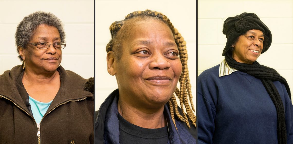 From left to right: Louise Goode - Hampton, Va. - Traveled over 430 miles - Last visit 3 years; Lessie Gardner - Washington DC - Traveled over 500 miles - Last Visit 21 years; Essie Jeanette Manns - Roanoke, Va. - Traveled 180 miles