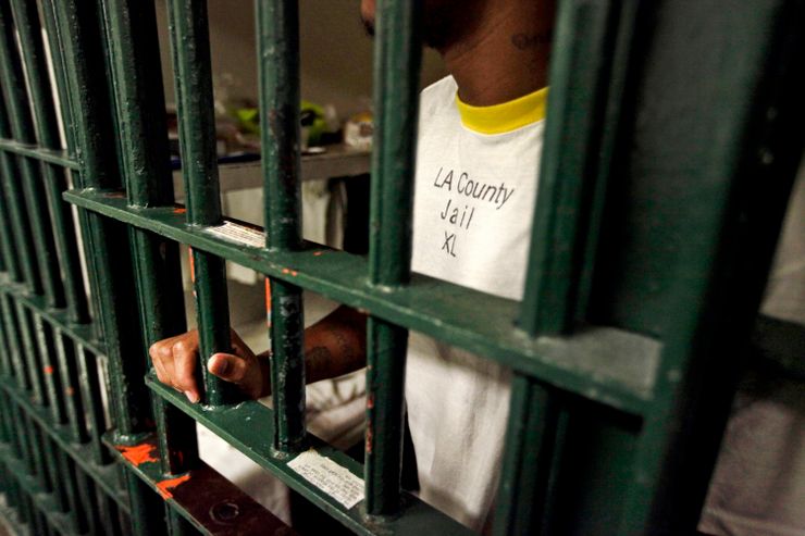 An inmate at Los Angeles County Men’s Central Jail in 2011. 