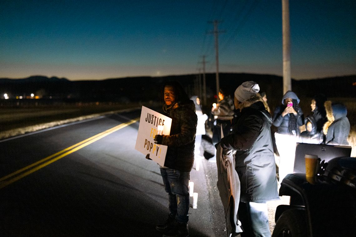 Rahsheek Hill protested at Greene Correctional Facility on the one-year anniversary of his brother’s death.