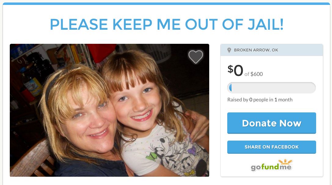 A screengrab of Jacqueline Smoot’s GoFundMe web page. 