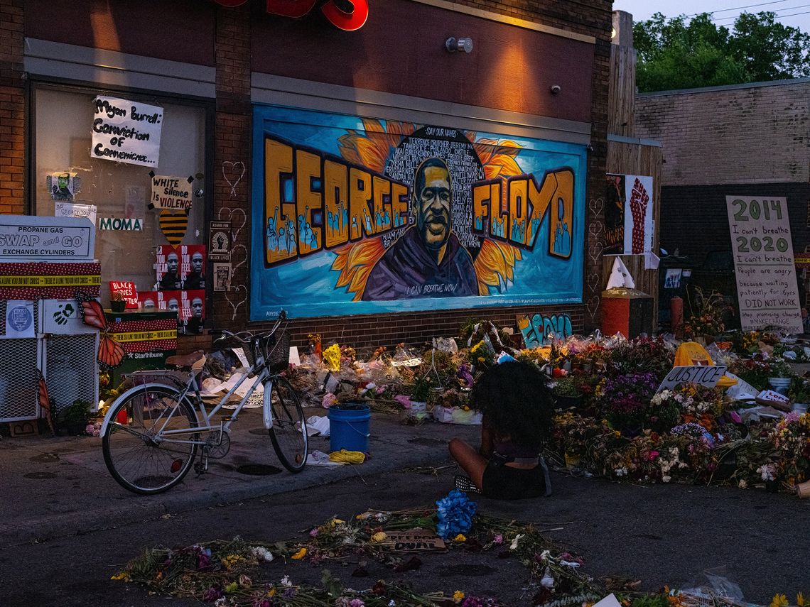 Community members visited a memorial for George Floyd in Minneapolis, Minn., in June of 2020. 