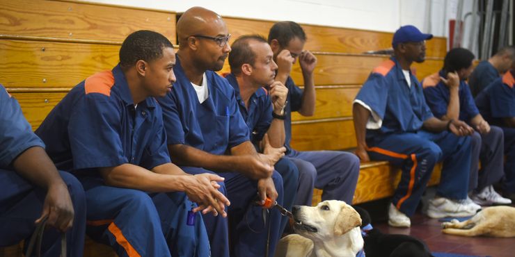 Prisoners at the Macomb Correctional Facility in New Haven, Mich., in 2016. Michigan is one of the only states that has tested every single prisoner for COVID-19.  