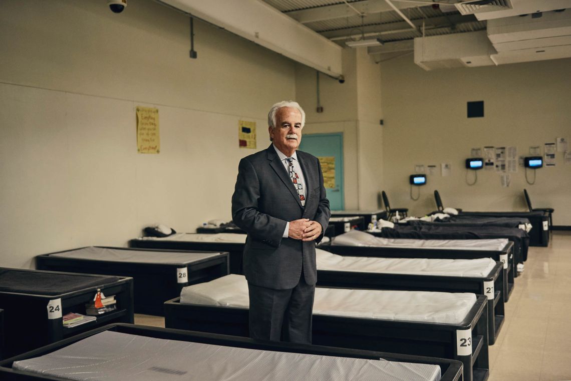 Essex County Sheriff Kevin Coppinger in the detox unit at the Middleton House of Correction. He plans to roll out treatment with addiction medications in the jail this year.