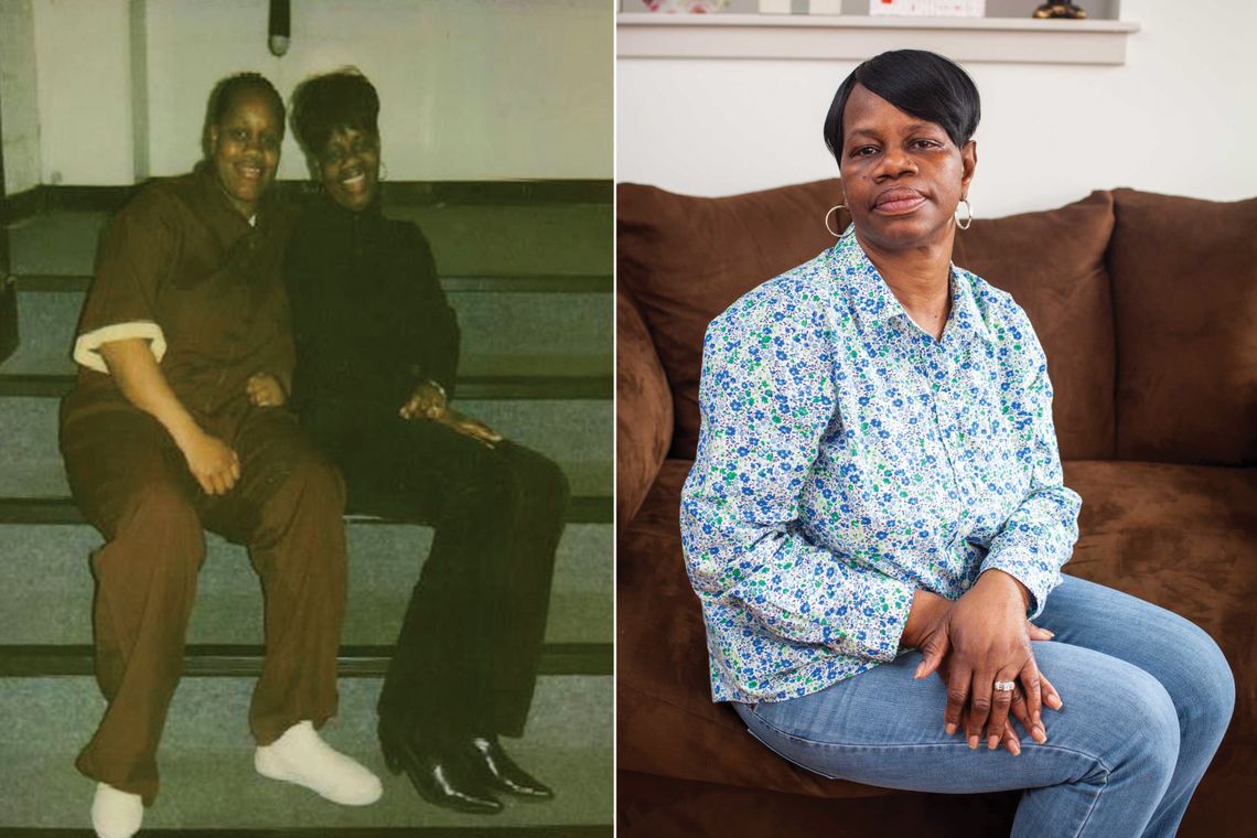 Left, Shavonne Robbins with her mother Vanessa Robbins at State Correctional Institution in Muncy, Pa.; Vanessa in Philadelphia in March 2016. 