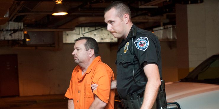 James Calvert was escorted into the Smith County Jail in Tyler, Texas in 2012.