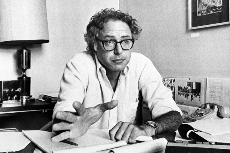 Mayor Bernie Sanders in his Burlington, Vt., office at City Hall Sept. 1981.