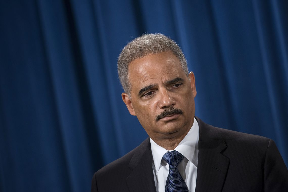 U.S. Attorney General Eric Holder announces the opening of a Justice Department civil rights investigation into the Ferguson, Mo. police department on Sep. 4, 2014. Under Holder, the department has reached settlements in 15 ‘pattern or practice’ violations by state and local law-enforcement agencies, including eight consent decrees.