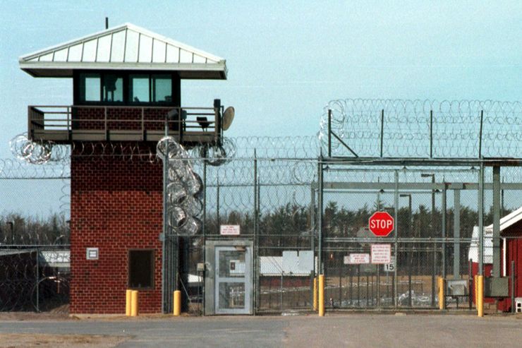 Times Union photo by James Goolsby-Mon. April 5, 1999-The Exterior of Main Gate at The Bare Hill Correctional Facility, In Malone N.Y. Where Jo El Scott, A young Albany  heavy weight fighter is an inmate.