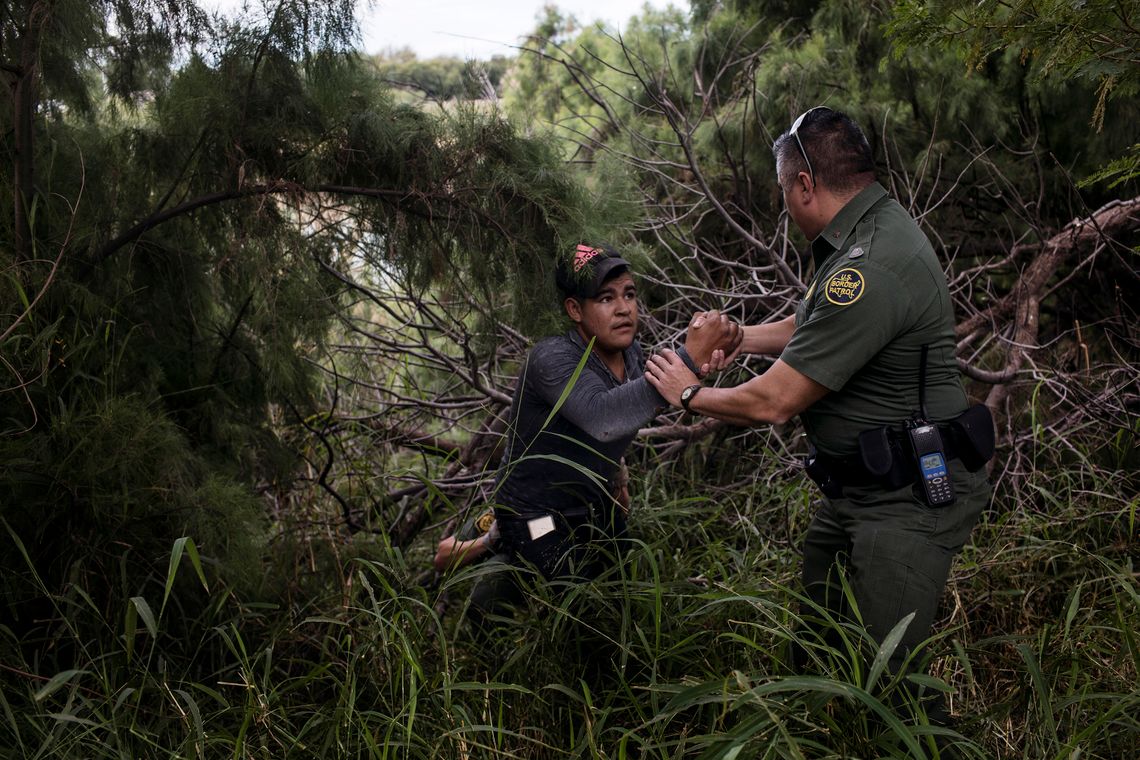 Border Patrol Agent Benigno Cepeda apprehended a man hiding in the brush along the Rio Grande River, in Laredo, in November of 2018. 