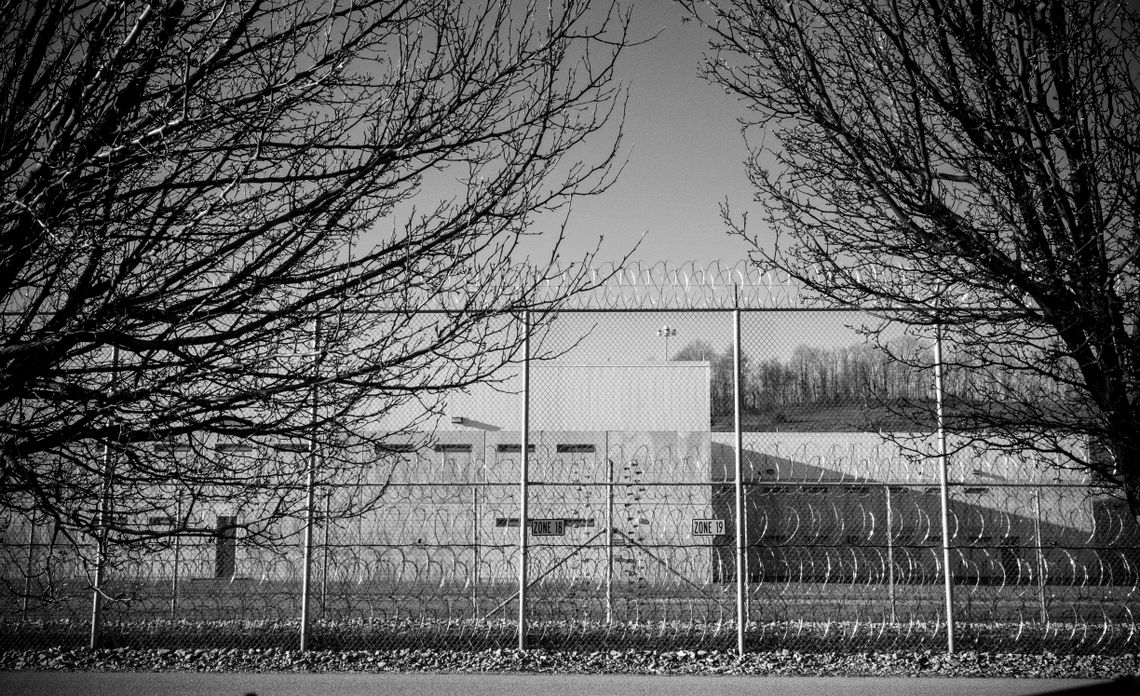 Outside Wallens Ridge State Prison fence.