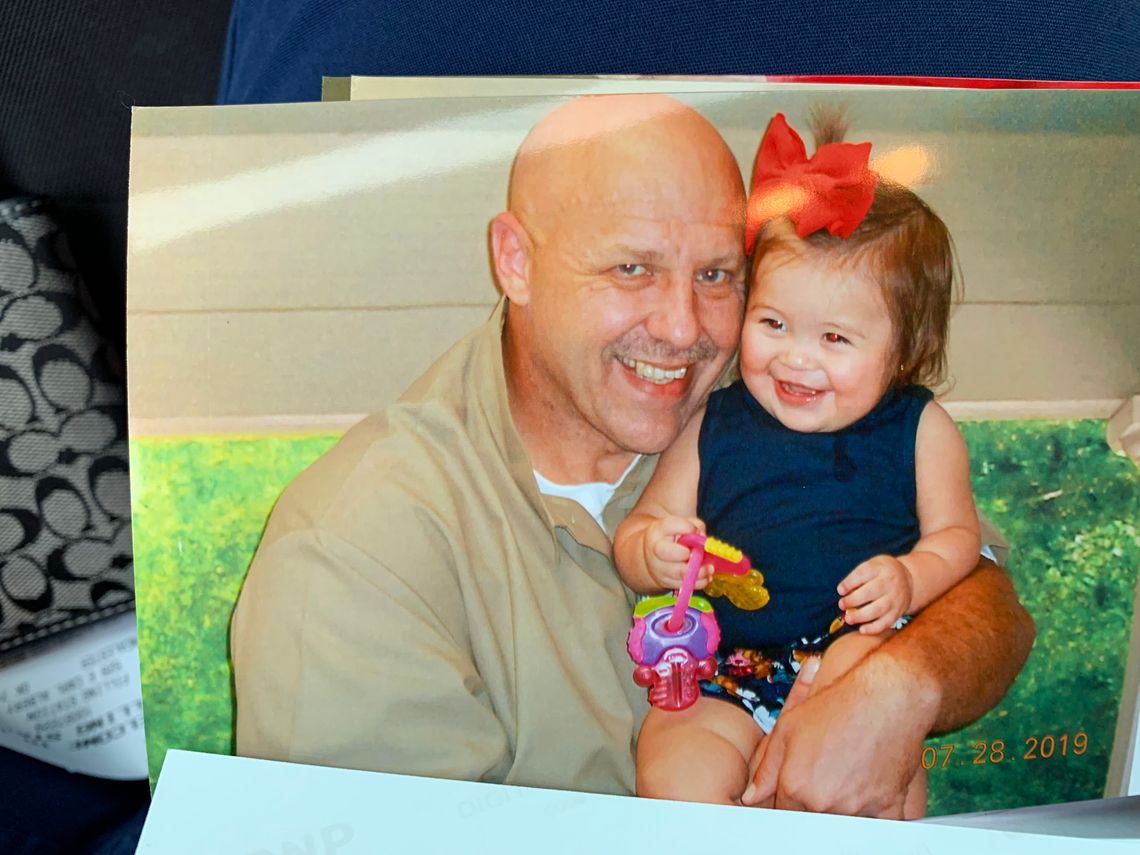 Eddie Brown, who has cited his health in seeking emergency release from federal prison, with his granddaughter in 2019. 