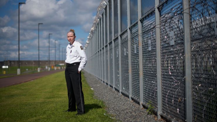 Major Gina Clark at State Correctional Institution Phoenix in Collegeville, Penn., in October. 