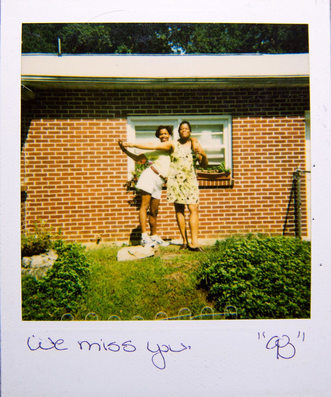 A Polaroid mailed to Ronald by his nieces while he was incarcerated in the 1990s. 