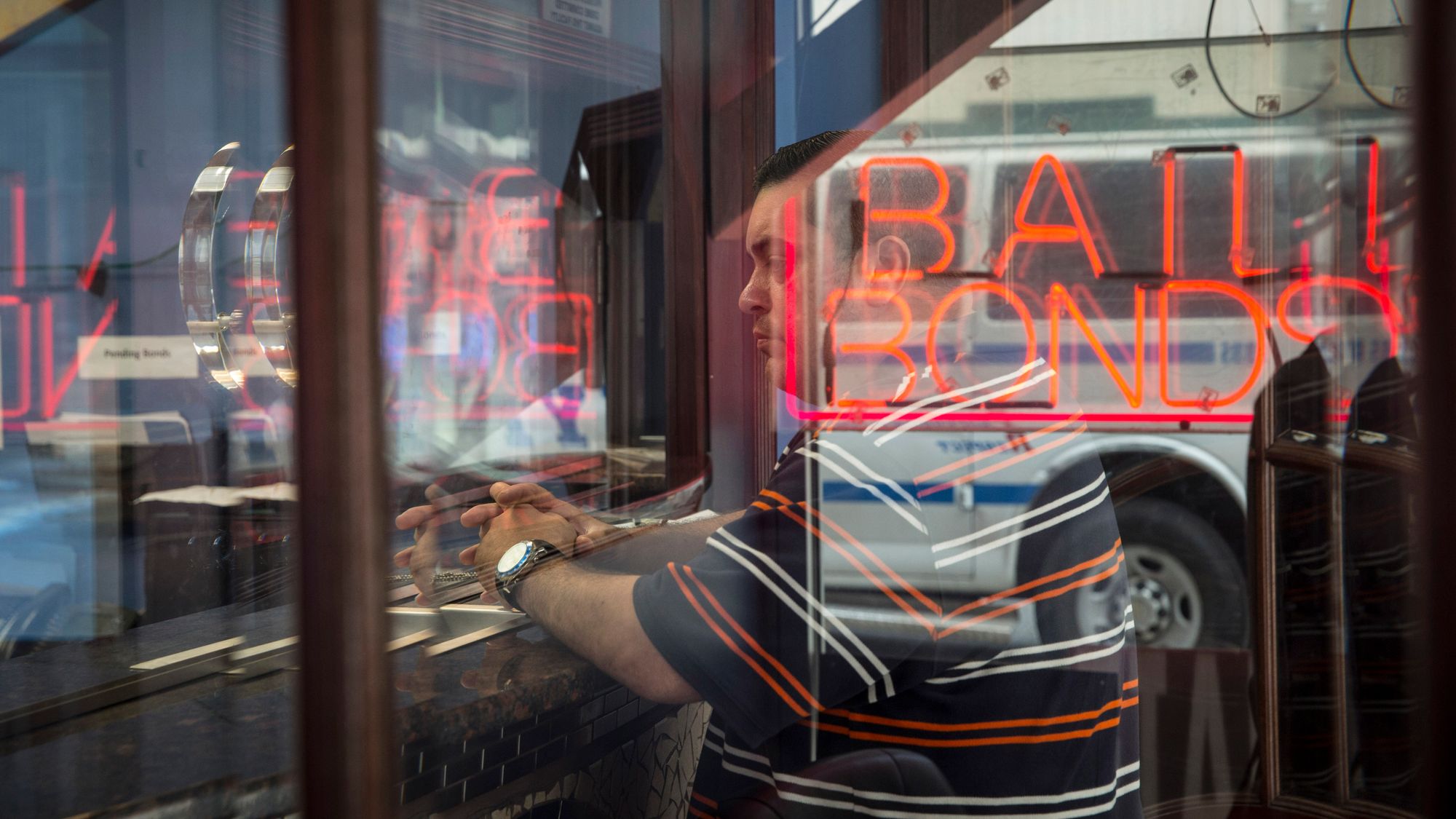 A bail bonds company across the street from the Brooklyn House of Detention in 2015.