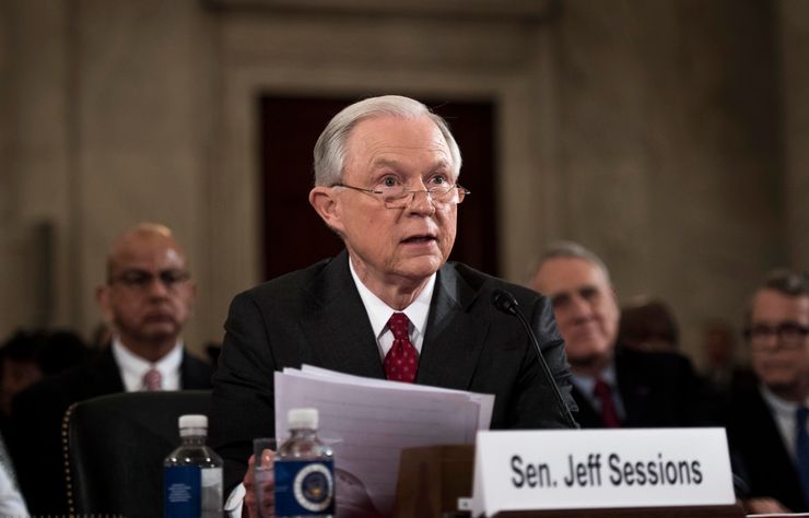 Sen. Jeff Sessions, R-Ala., at his confirmation hearing before the Senate Judiciary Committee.