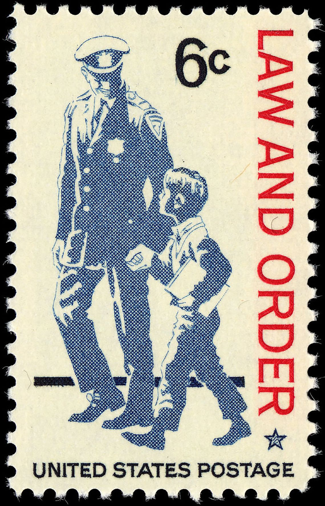 A “Law and Order” U.S. postage stamp, issued in 1968.