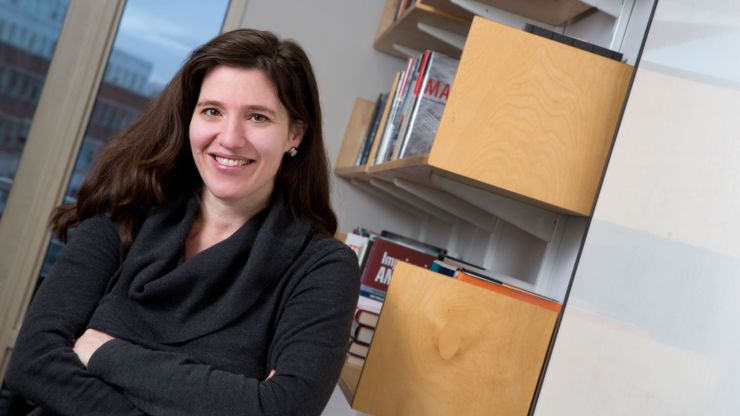 Devah Pager at her office at Harvard University in 2014. 