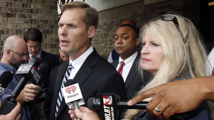 Madison and Rankin counties District Attorney Michael Guest, outside the Madison County Justice Court. 