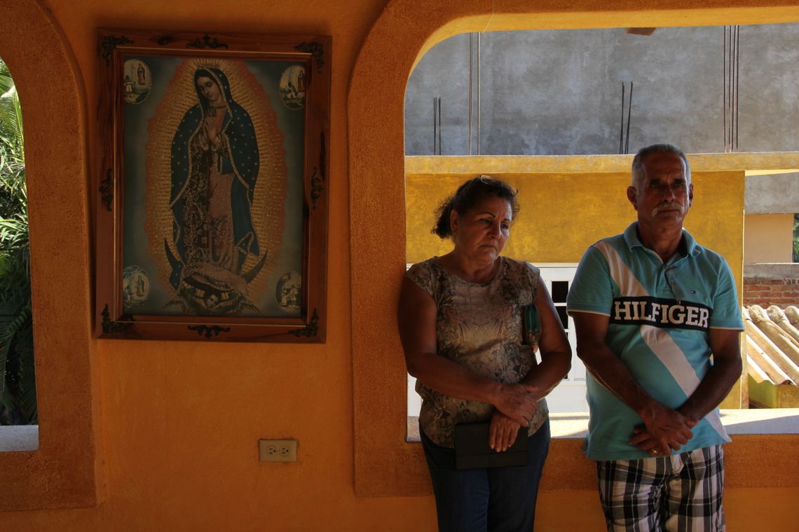 “Even today I can’t accept my son’s death,” said José de Jesús Sahagun's father, Silverio Deniz, right, with José's mother, Elisa Deniz, in Jalisco, Mexico in 2016. “I feel like there’s a part of my heart missing.”