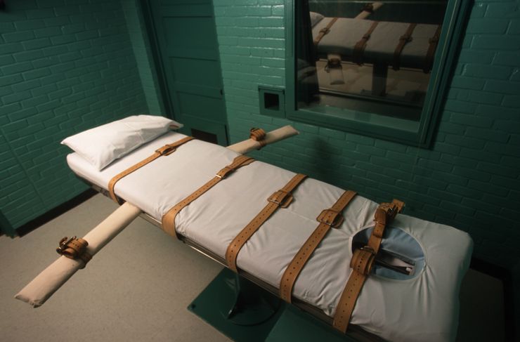 The Texas execution chamber in Huntsville, Texas, on June 23, 2000. 