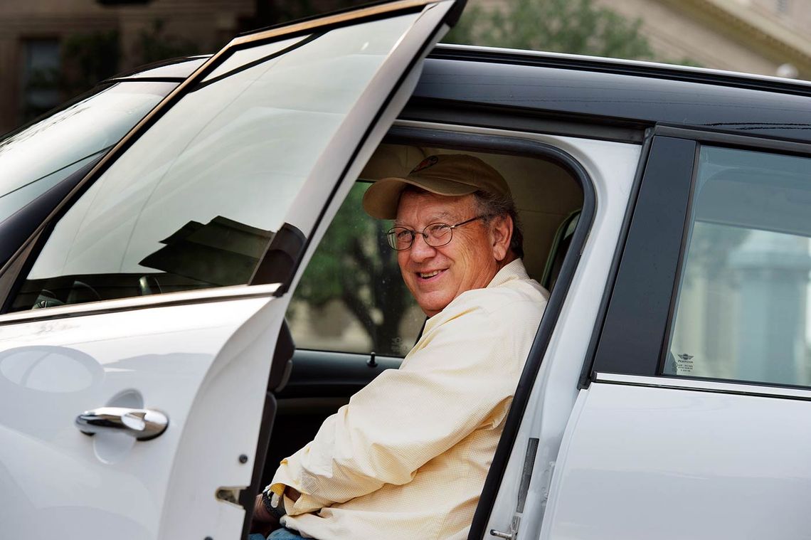 Former Navarro County prosecutor, John H. Jackson, gets in his car on July 23, 2014 in Corsicana, Texas.