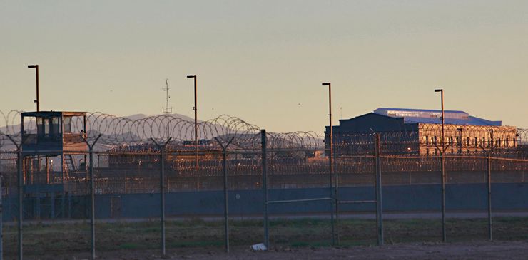 Dawn breaks over Arizona State Prison Complex Eyman, where death row prisoners are housed, outside Florence, Ariz., in 2010. 