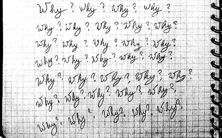 An excerpt of a page from James Holmes’ notebook.